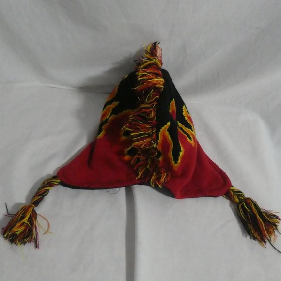 GEORGE | one size | Fun Winter Hat With Flame Design and Mohawk | NWOT - Picture 7 of 11